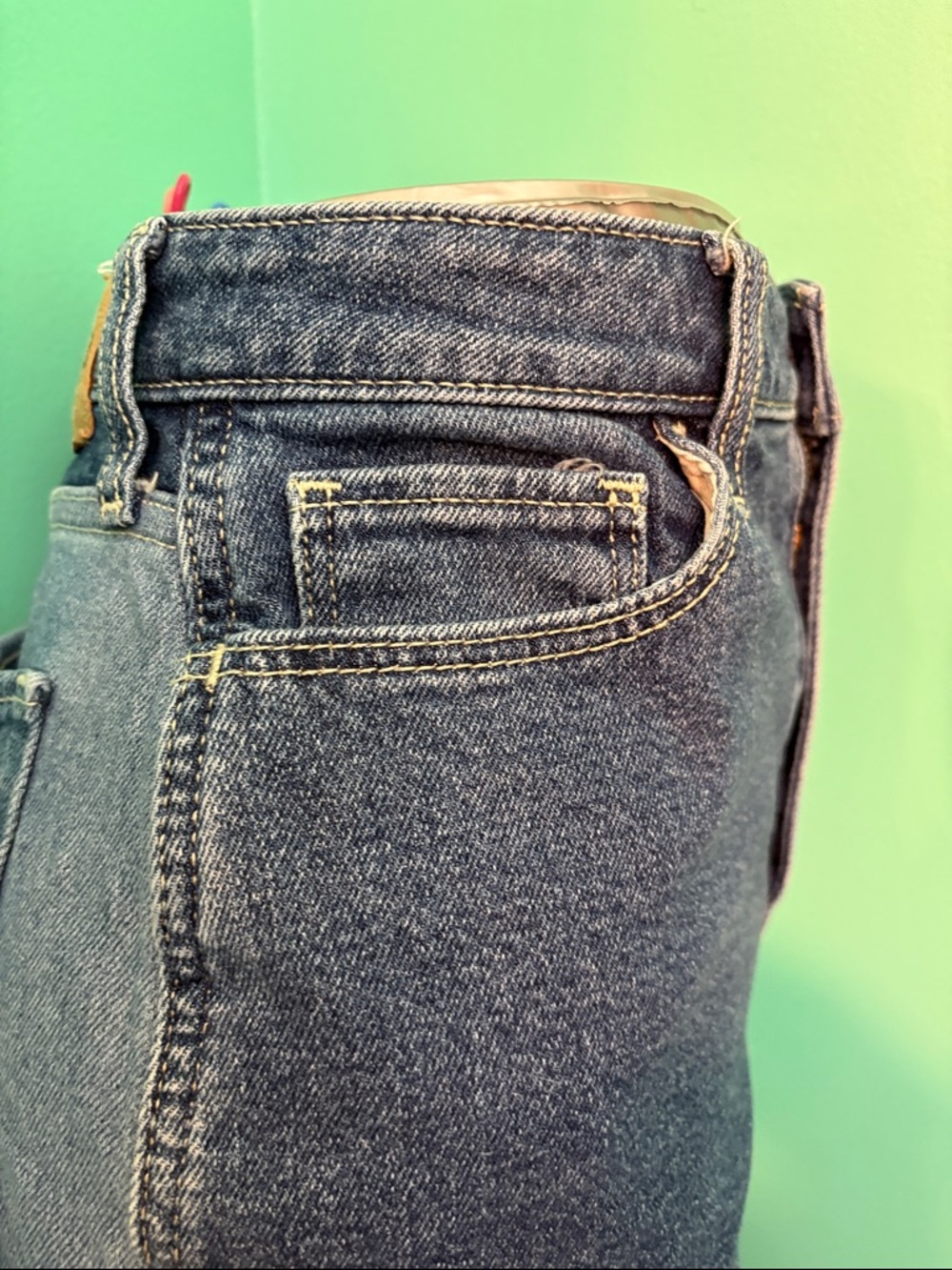 Hollister Ultra High Rise Mom Jean Patchwork Ankle Jeans - Picture 7 of 12
